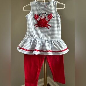 Good Lad Red and White Striped Crab Set